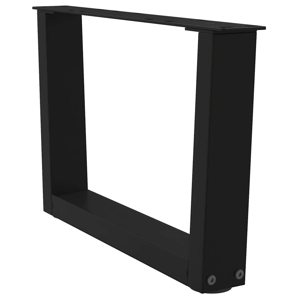 Pés para mesa de centro em v, 2 peças, preto, 60x(30-31,3) cm, aço