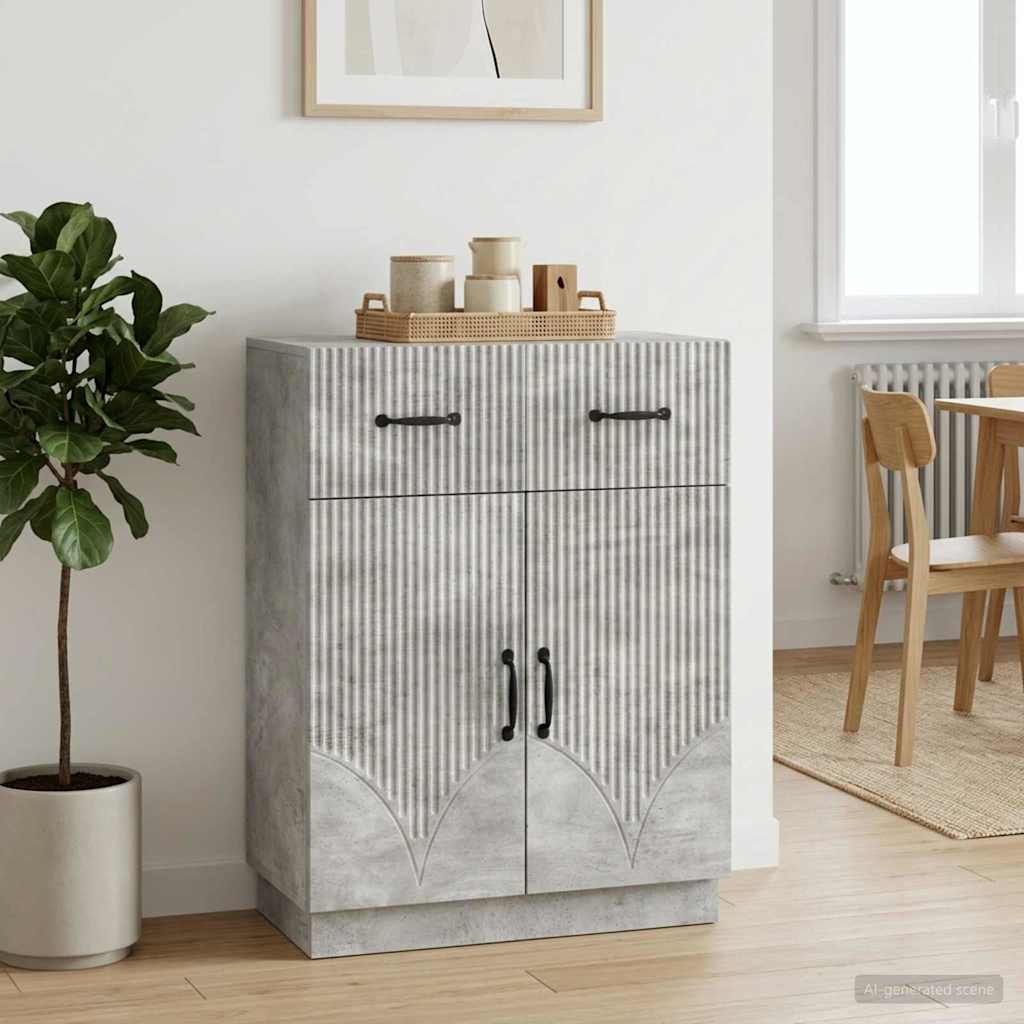 Buffet cinzento cimento 66 x 34,5 x 87 cm derivados de madeira