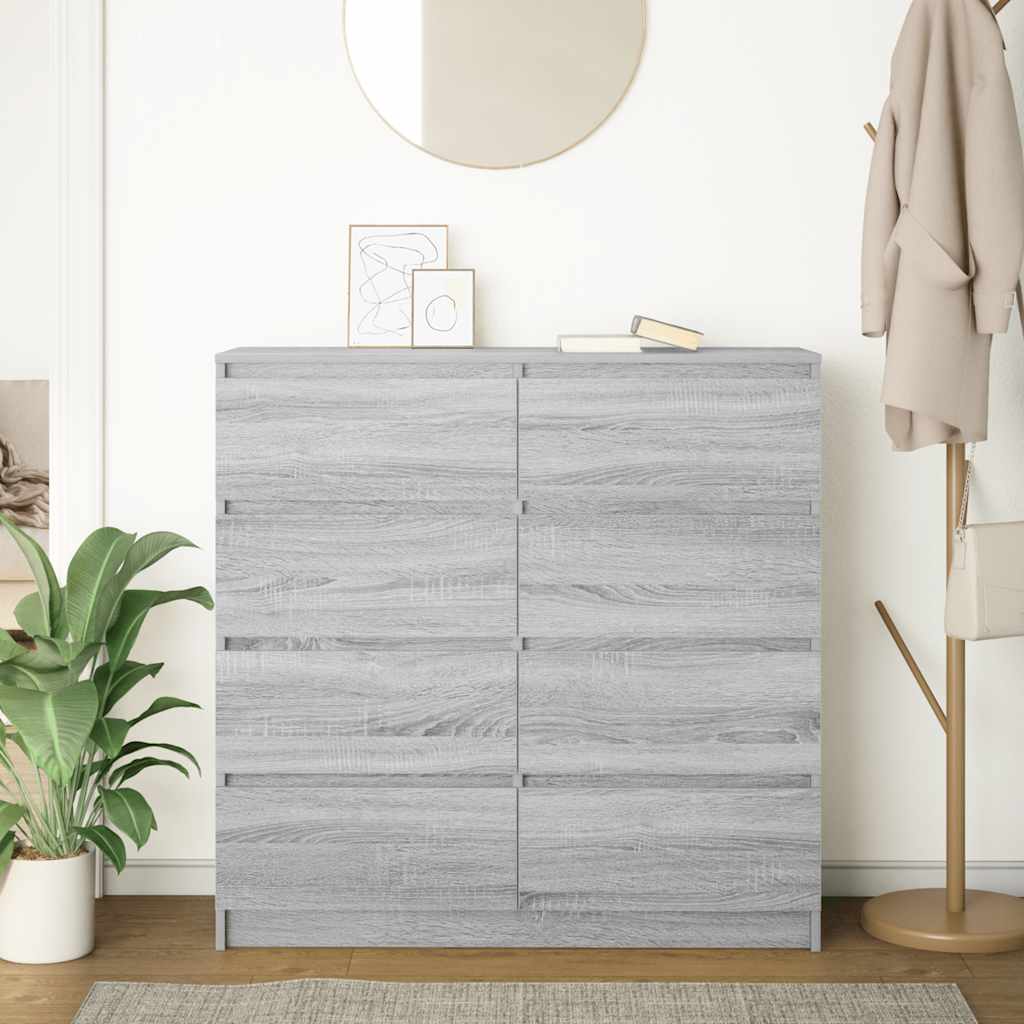 Aparador 100x35x99 cm derivados de madeira cinzento sonoma