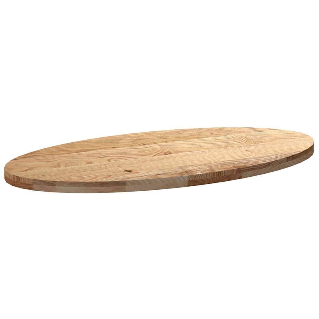 Tampo de mesa 120x60x4 cm madeira de carvalho maciça oval