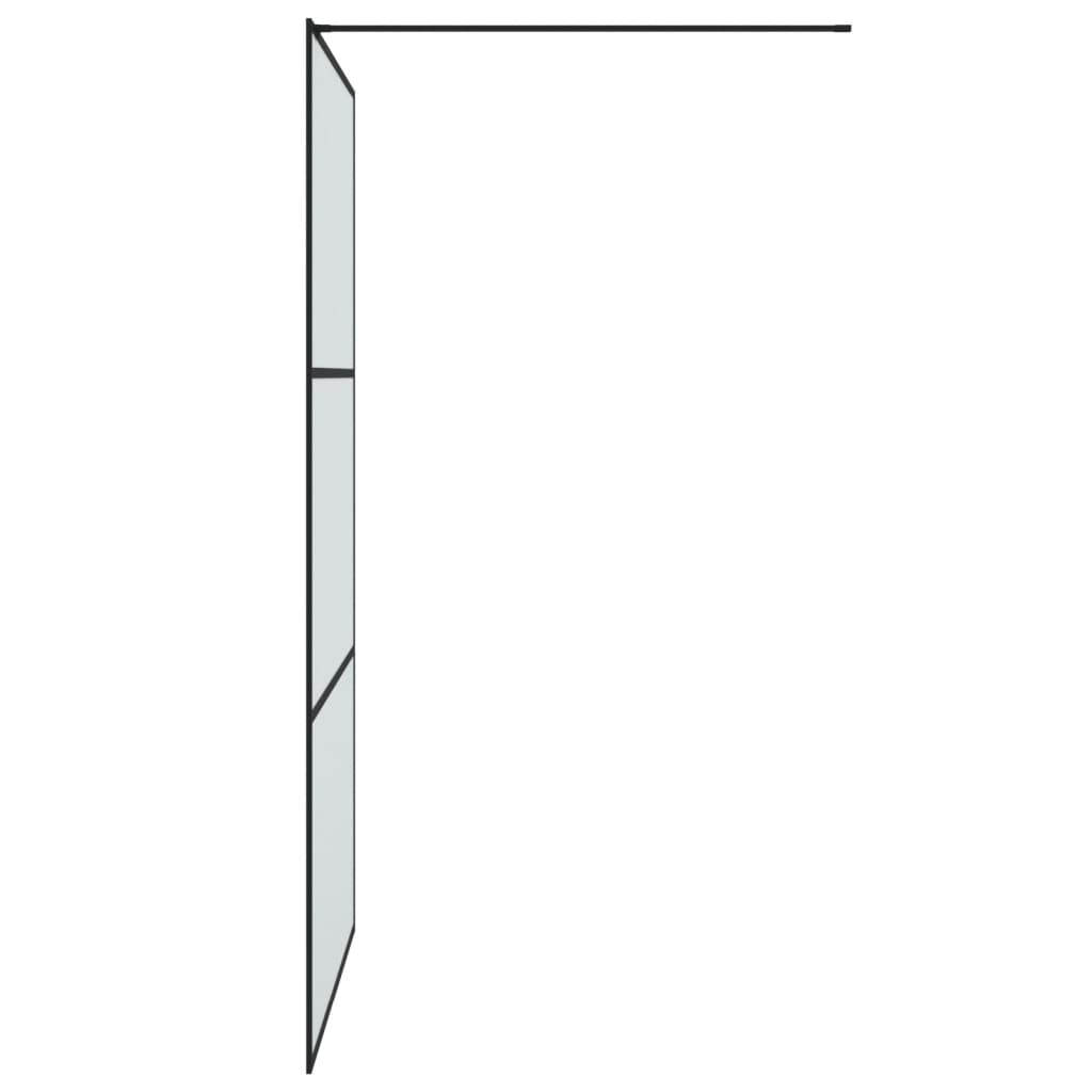 Divisória de chuveiro 115x195 cm vidro opaco esg preto