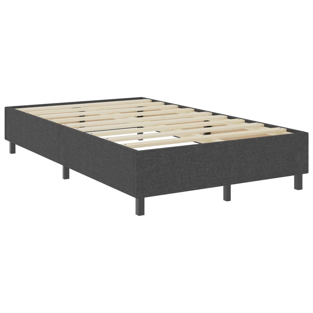 Cama boxspring 120x200 cm tecido cinzento-escuro