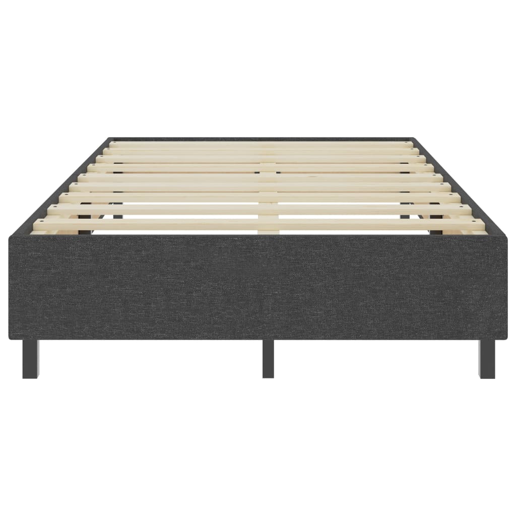 Cama boxspring 120x200 cm tecido cinzento-escuro