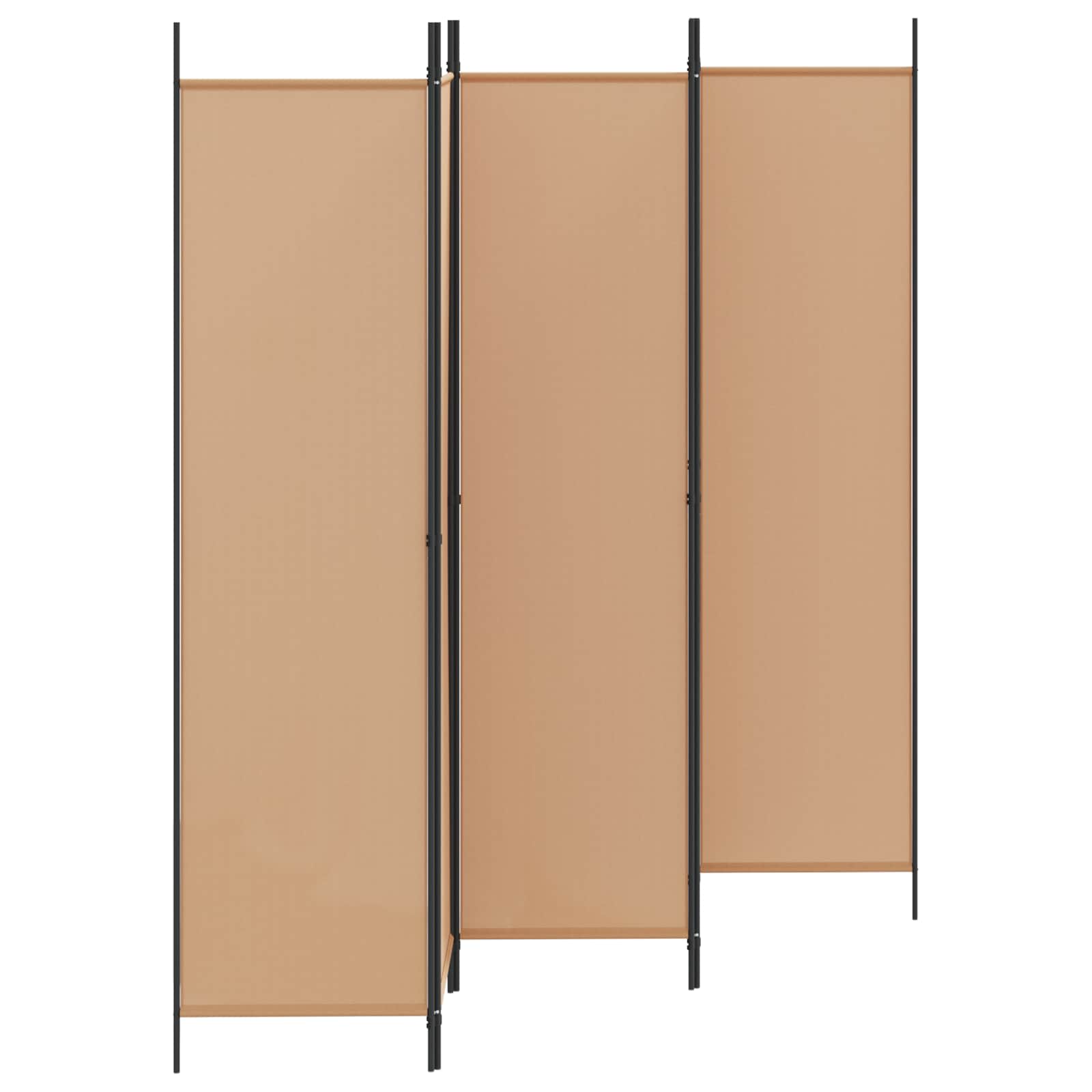 Divisória de 5 painéis bege 250 x 200 cm tecido
