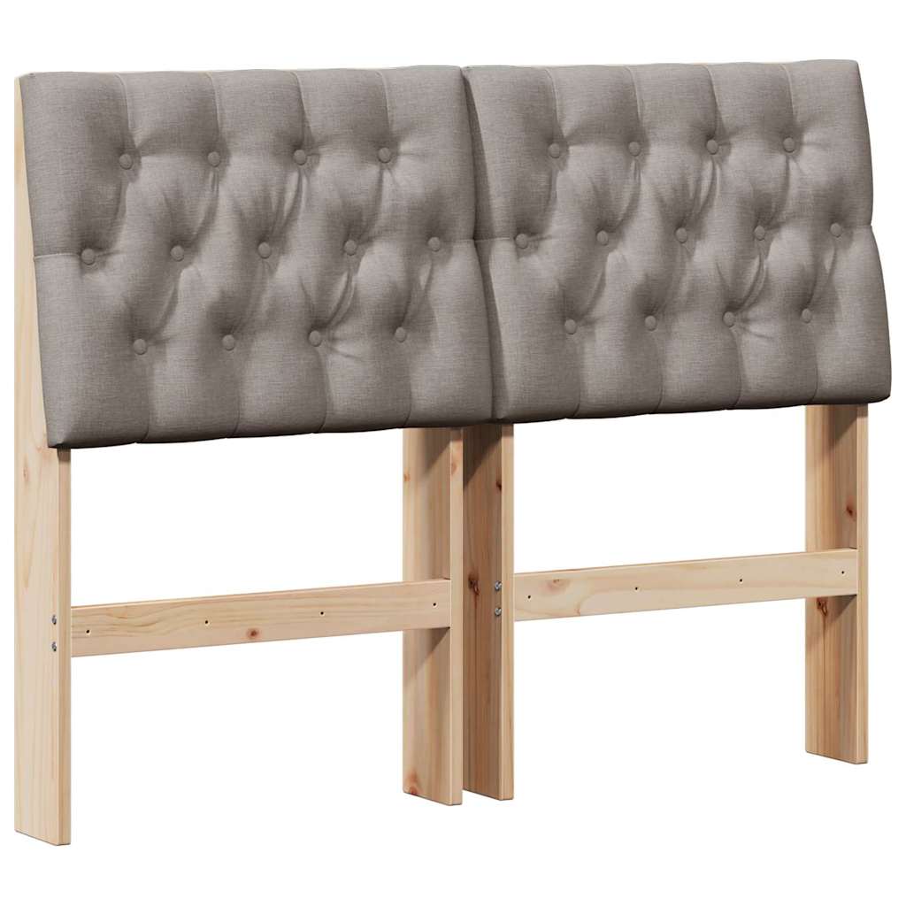 Cabeceira estofada cinzento-acastanhado 120 cm