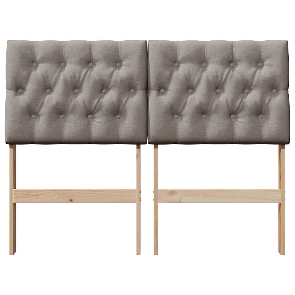 Cabeceira estofada cinzento-acastanhado 120 cm