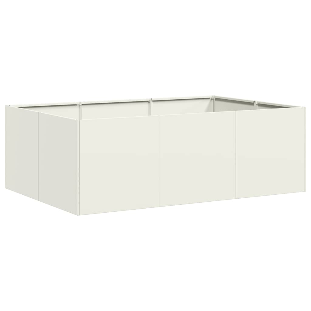 Vaso floreira 120x80x40 cm aço branco