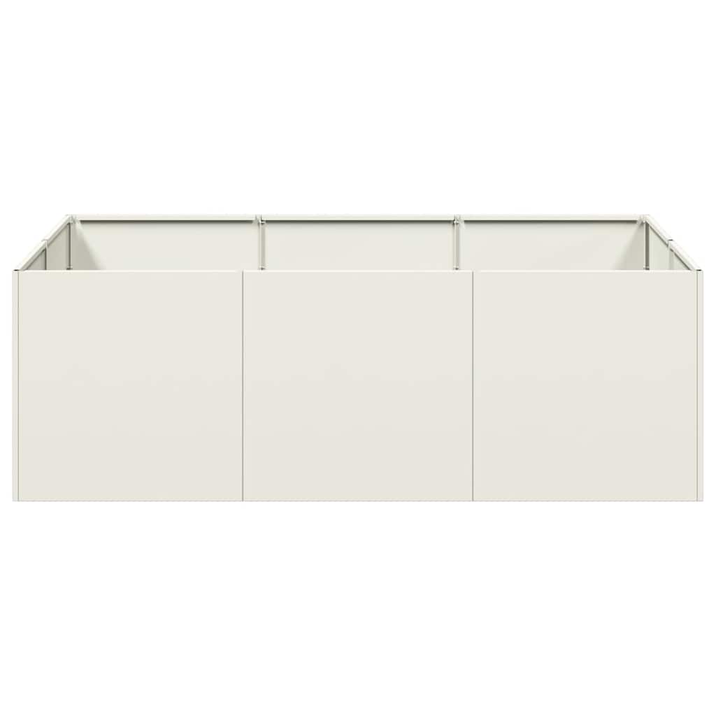 Vaso floreira 120x80x40 cm aço branco