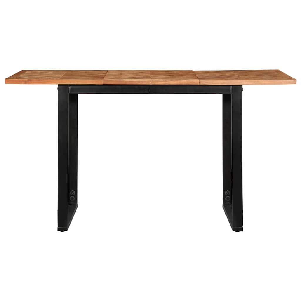 Mesa de jantar 140x70x75 cm madeira maciça de acácia