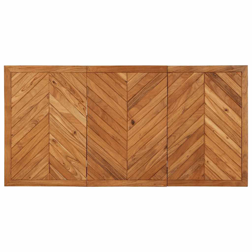 Mesa de jantar 140x70x75 cm madeira maciça de acácia