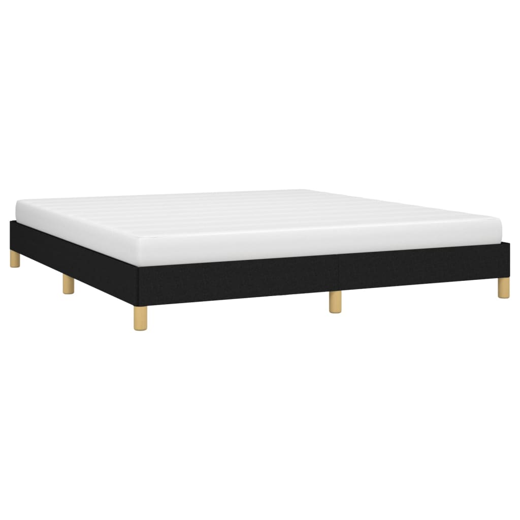 Estrutura de cama sem colchão 180x200 cm tecido preto
