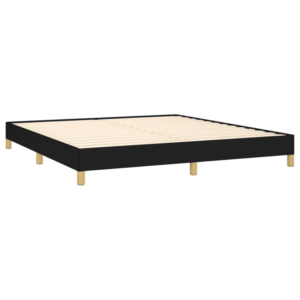 Estrutura de cama sem colchão 180x200 cm tecido preto