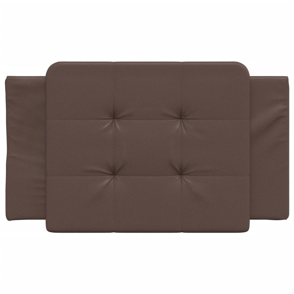 Almofadão de cabeceira zadar 80 cm couro artificial castanho