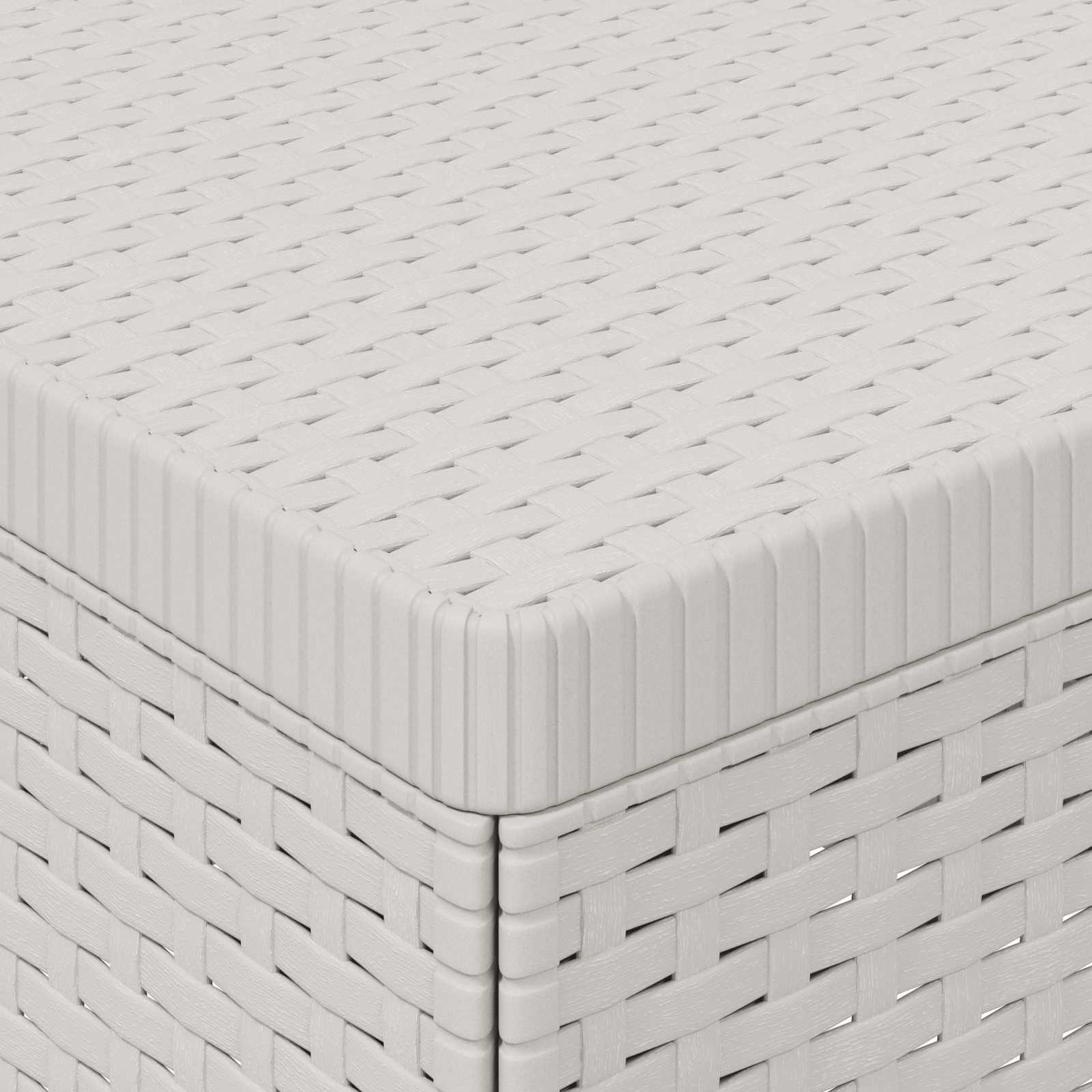 Sofá de jardim 1 lugar look rattan PP branco