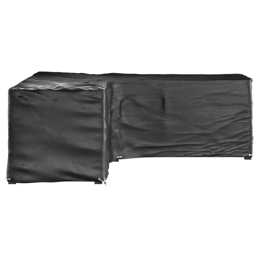 Capas p/ mobília jardim forma de l 2 pcs 16 ilhós 285x285x90 cm