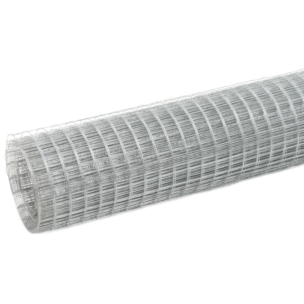 Cerca de arame p/ galinheiro 10x1,5 m aço galvanizado prateado