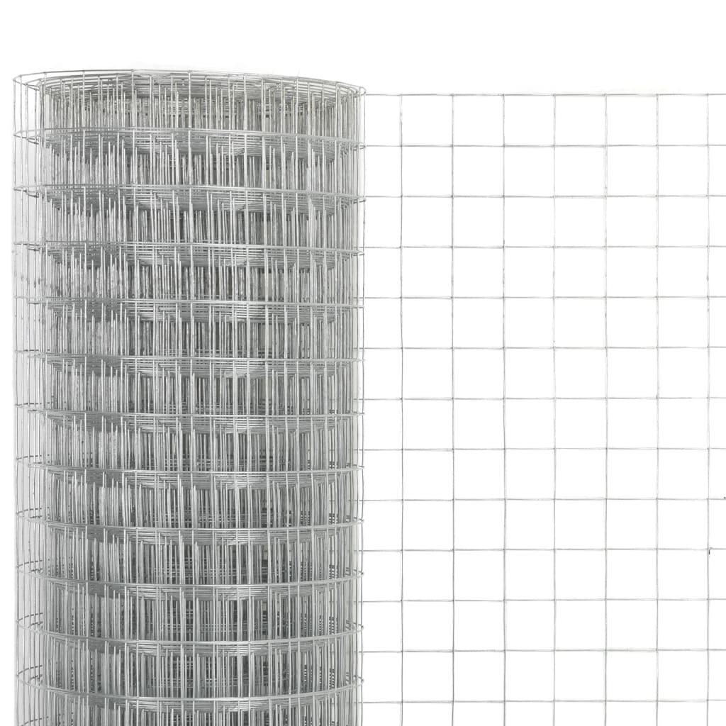 Cerca de arame p/ galinheiro 10x1,5 m aço galvanizado prateado