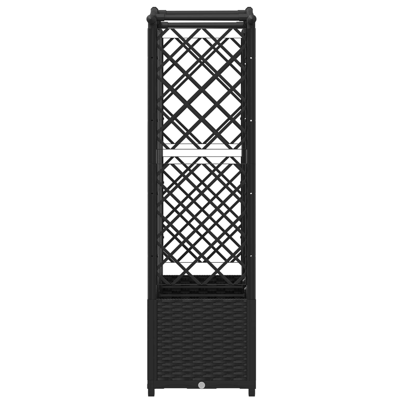 Cama elevada com treliça e telhado preto 163 x 40 x 138 cm PP