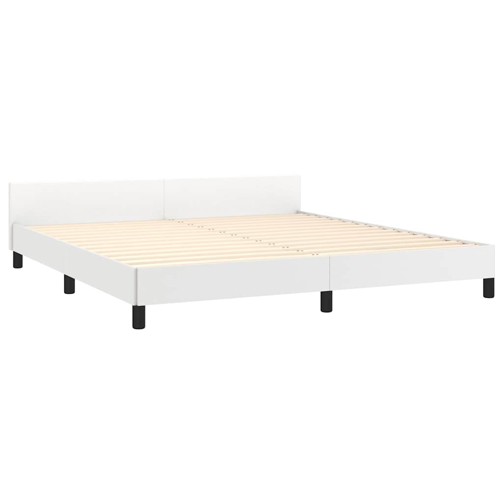Estrutura de cama c/ cabeceira sem colchão 160x200 cm branco
