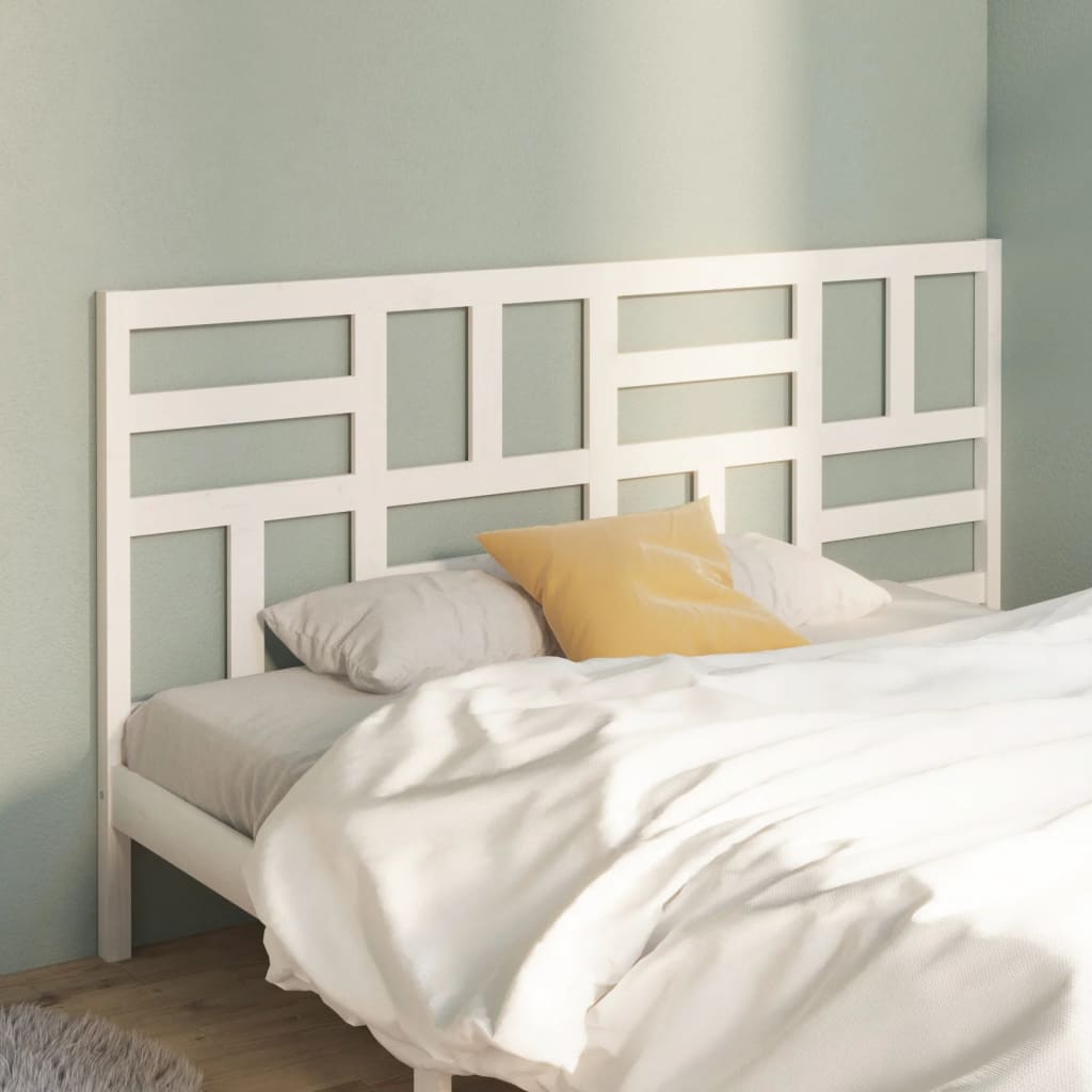 Cabeceira de cama 186x4x104 cm pinho maciço branco