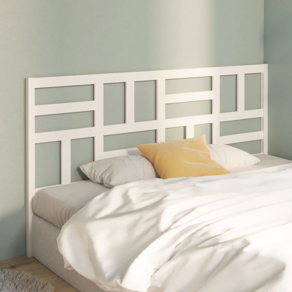 Cabeceira de cama 186x4x104 cm pinho maciço branco