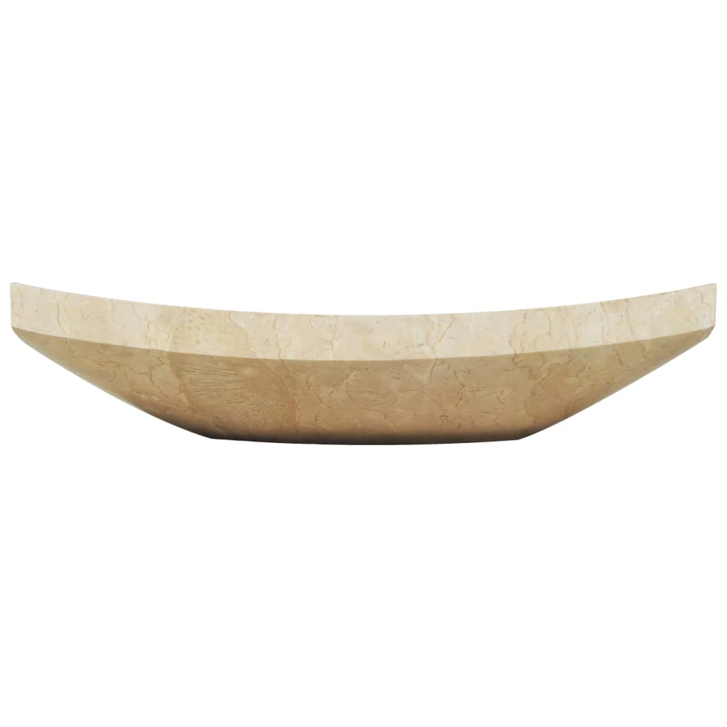 Lavatório 50x35x12 cm mármore cor creme