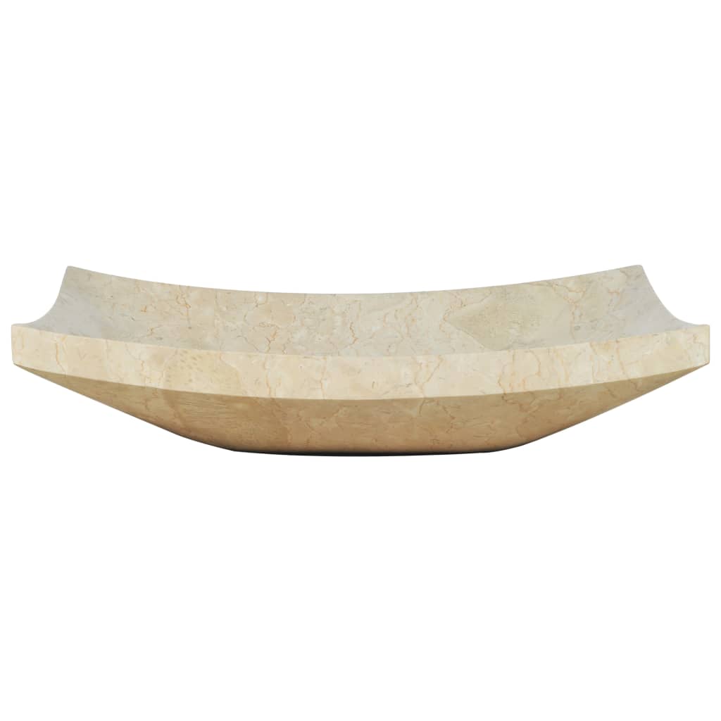 Lavatório 50x35x12 cm mármore cor creme