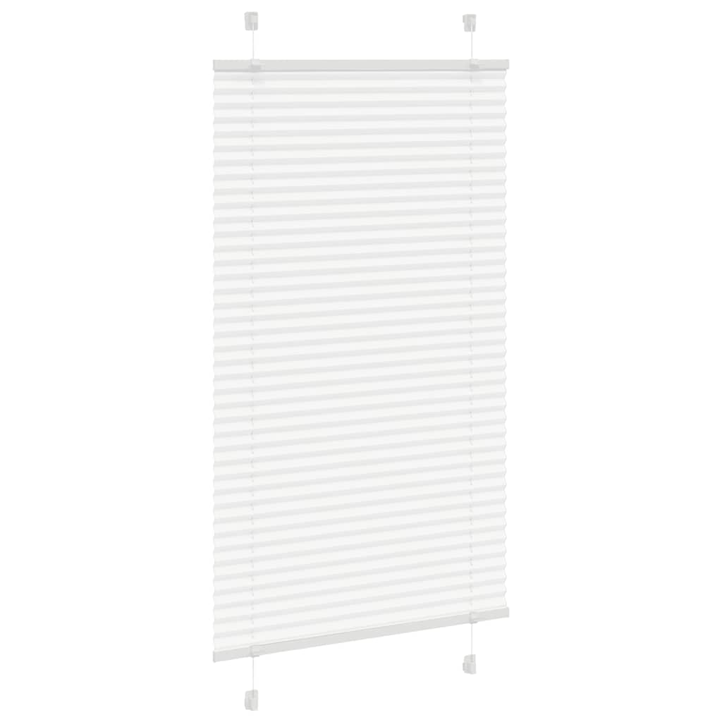 Branco plissada cega 80x100 cm largura tecido 79,4 cm poliéster