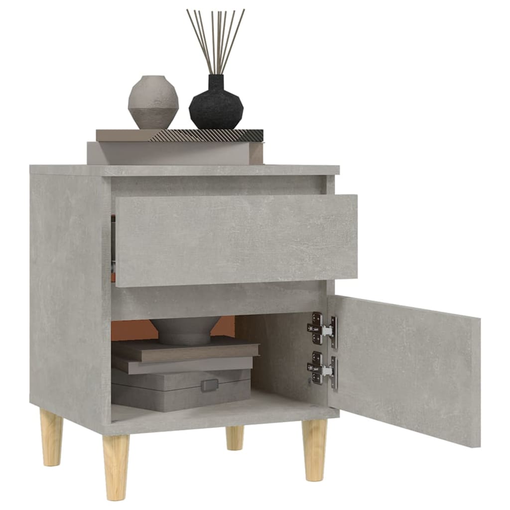 Mesa de cabeceira 40x35x50 cm cinza cimento