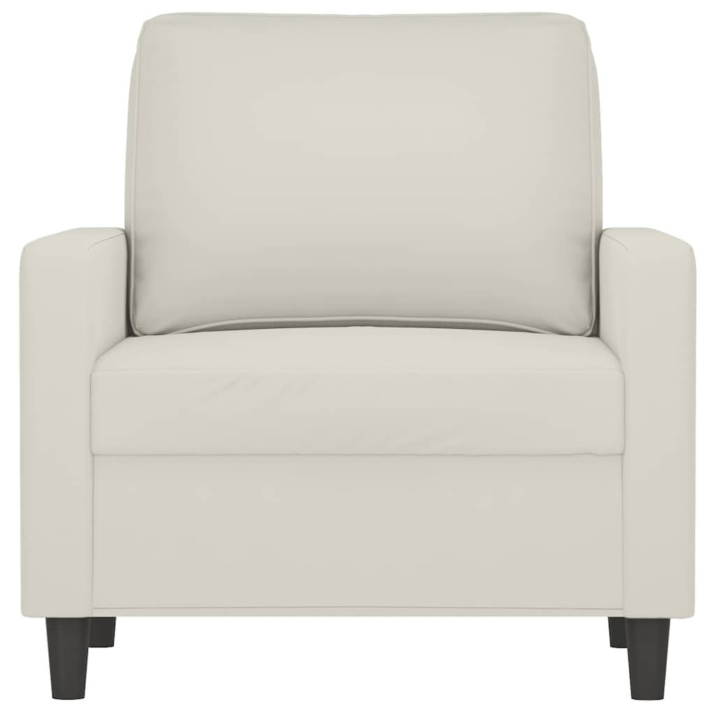 Poltrona 60 cm veludo cor creme