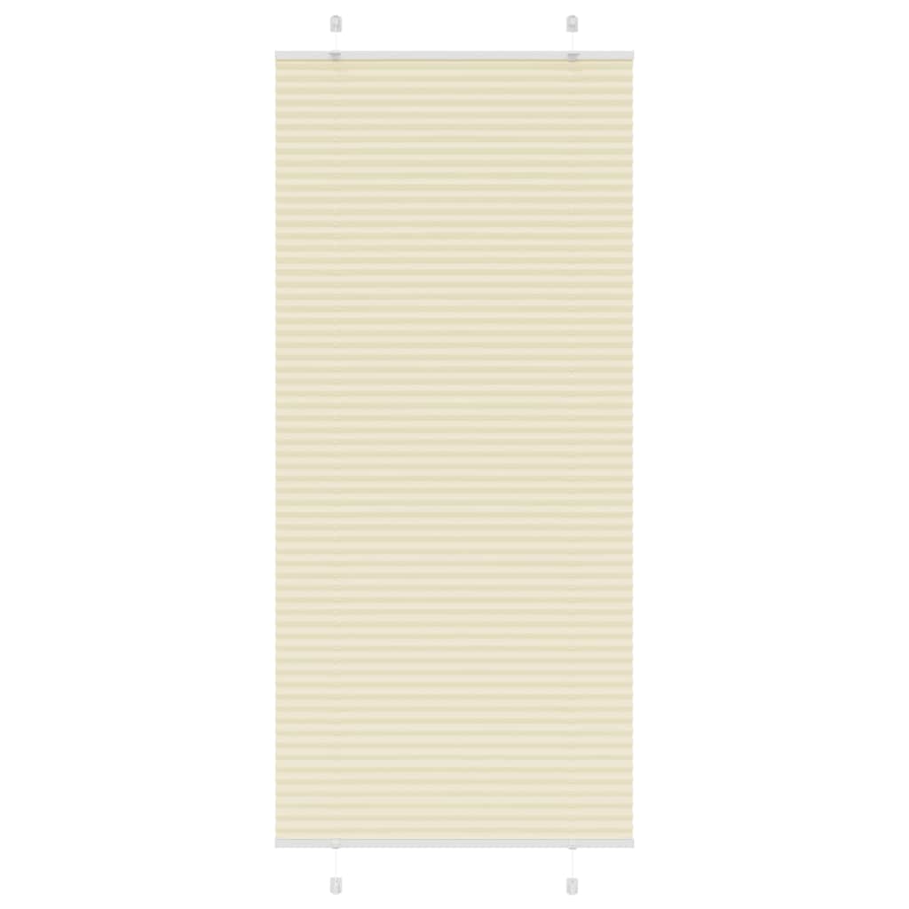 Creme plissada cega 95x200 cm largura tecido 94,4 cm poliéster