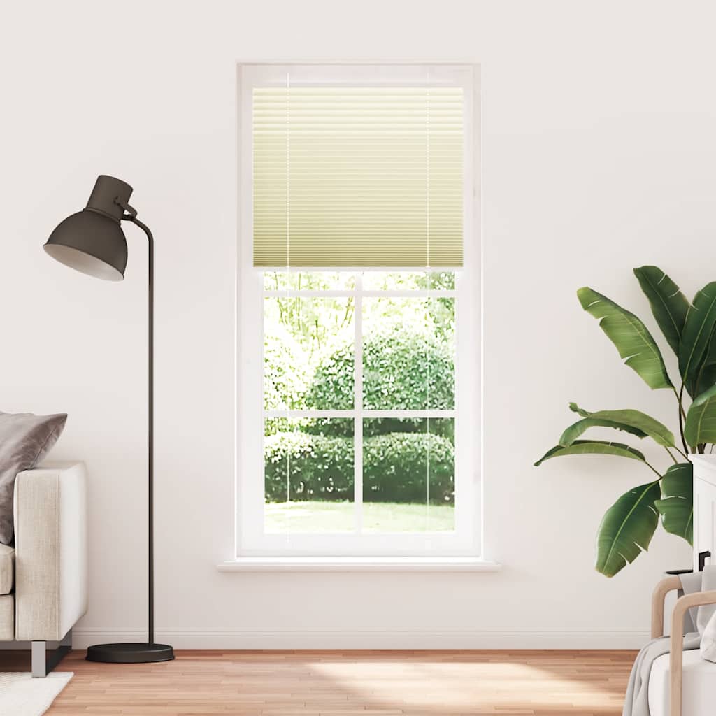 Creme plissada cega 95x200 cm largura tecido 94,4 cm poliéster