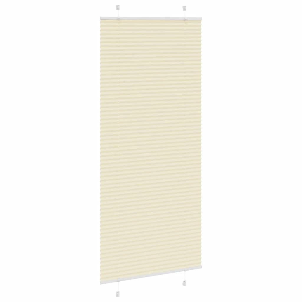 Creme plissada cega 95x200 cm largura tecido 94,4 cm poliéster