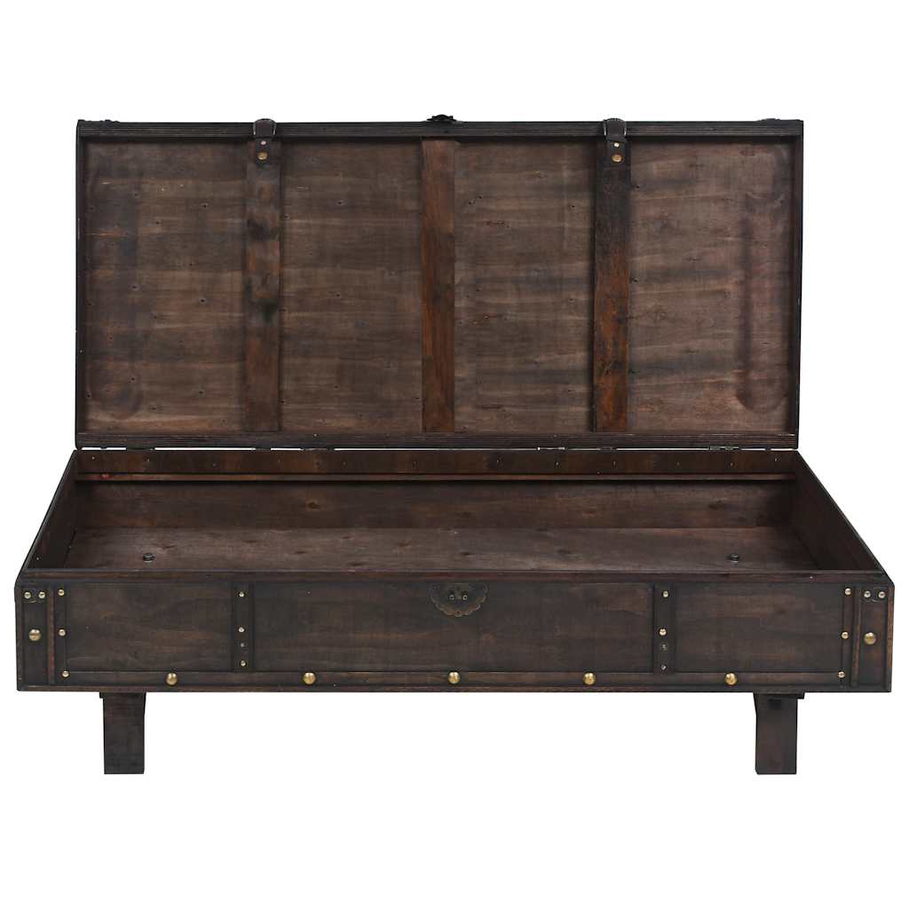 Mesa de centro contraplacado estilo vintage 120x55x35 cm
