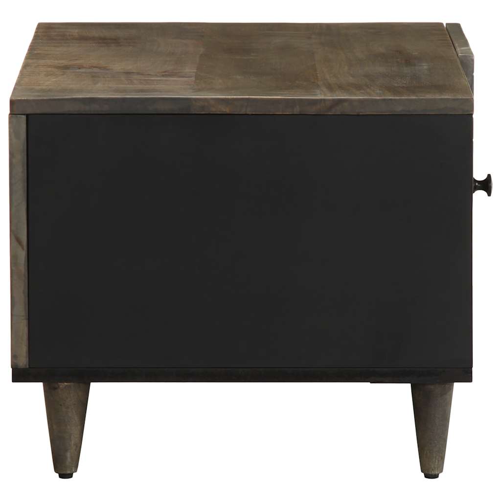 Mesa centro cinzento claro 80x50x40 cm madeira mangueira maciça