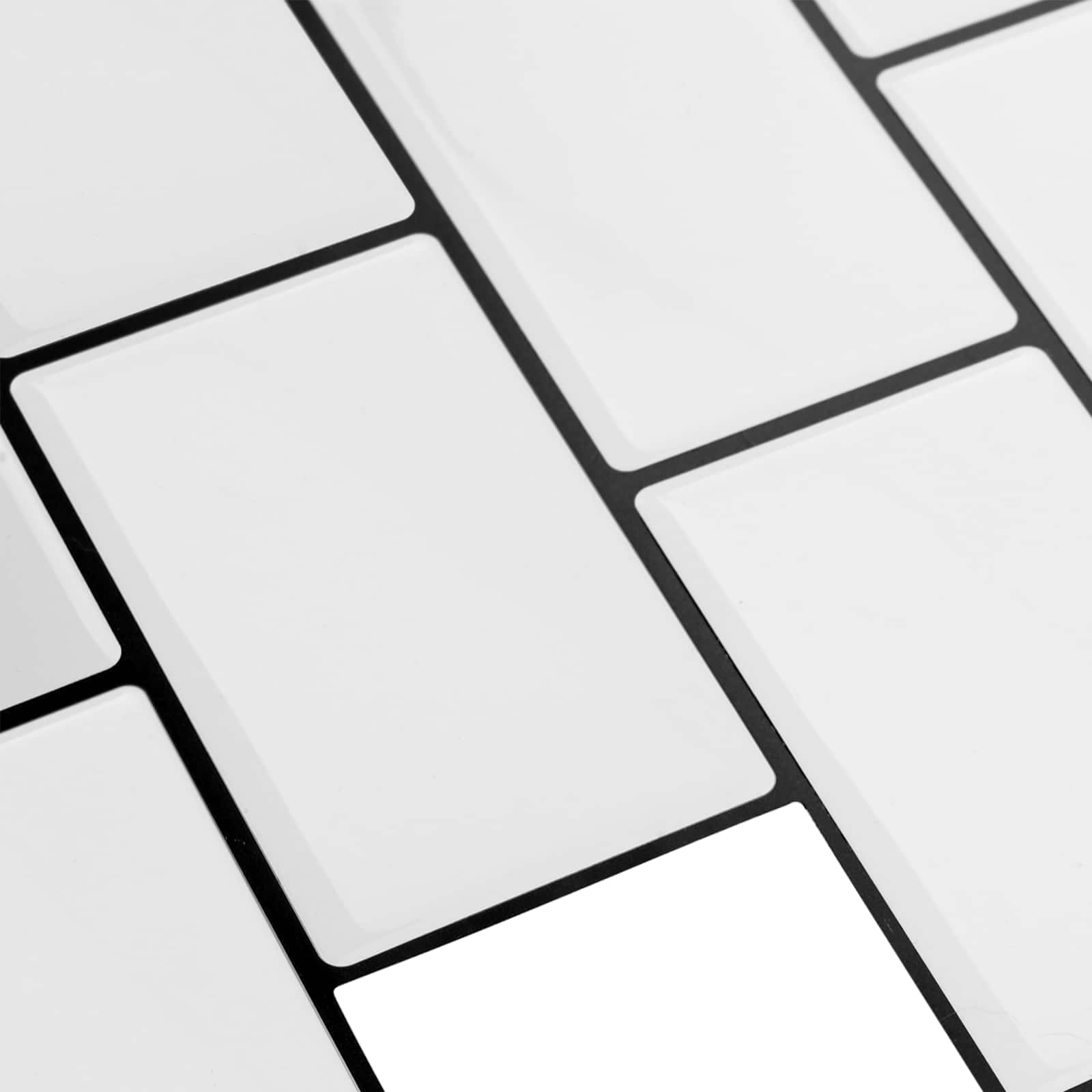 Azulejo subterrâneo 50 unid. branco e preto 30 x 30 cm