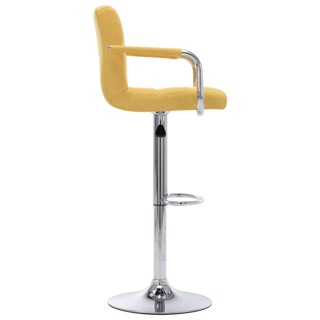 Cadeira de bar tecido amarelo