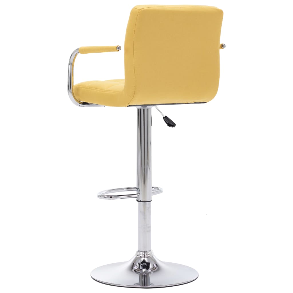 Cadeira de bar tecido amarelo