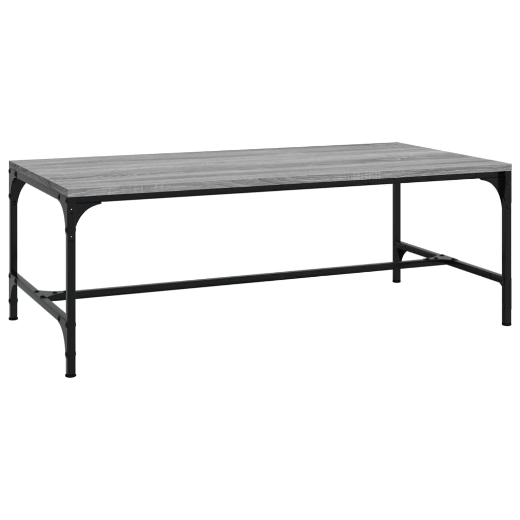 Mesa de centro 80x50x35 cm derivados de madeira cinzento sonoma