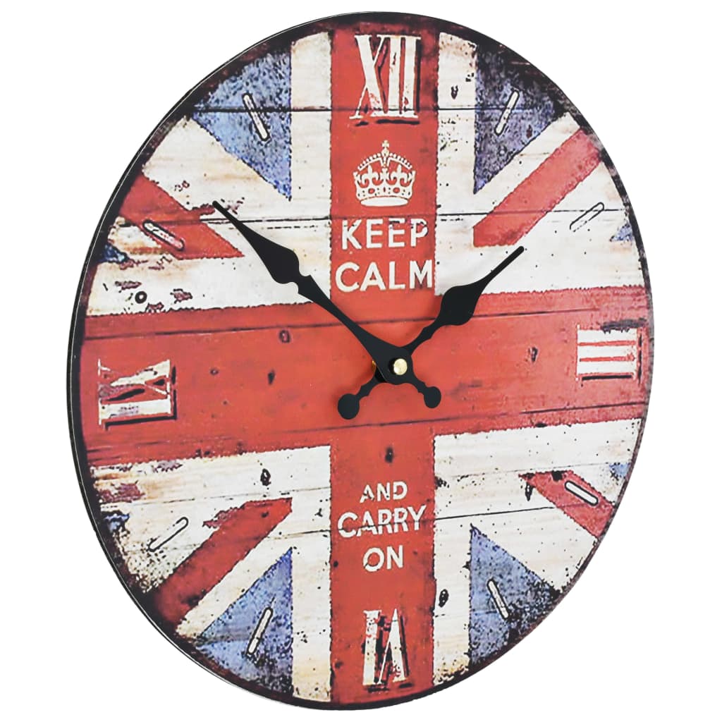 Relógio de parede vintage uk 30 cm