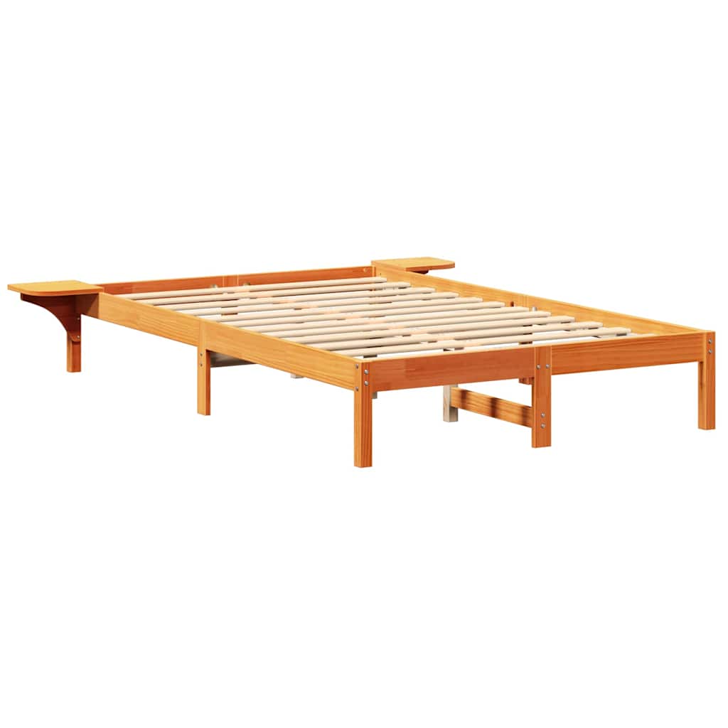 Estrutura da cama marrom cera 120 x 190 cm