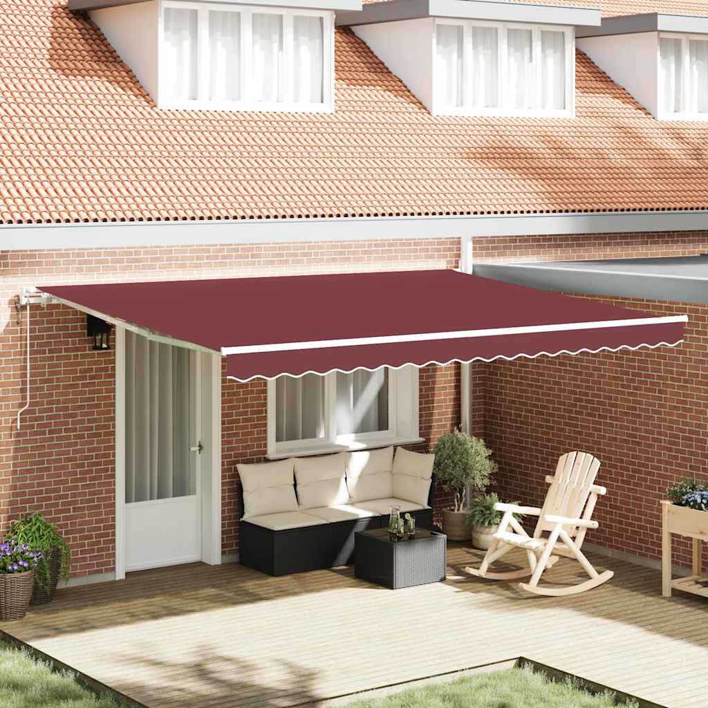 Toldo retrátil automático 450x300 cm bordô