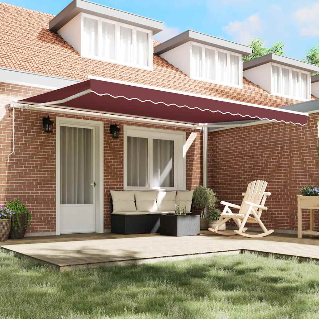 Toldo retrátil automático 450x300 cm bordô