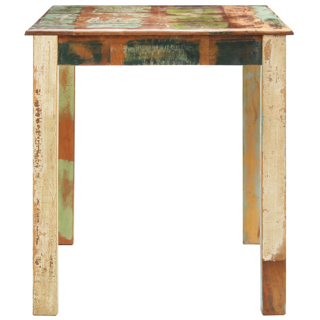 Mesa de jantar 140x70x76 cm madeira recuperada maciça