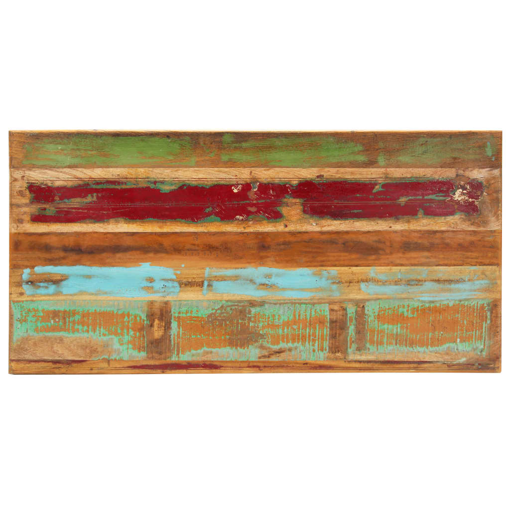 Mesa de jantar 140x70x76 cm madeira recuperada maciça