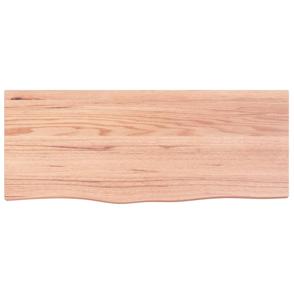 Bancada p/ wc 100x40x2 cm madeira maciça tratada castanho-claro
