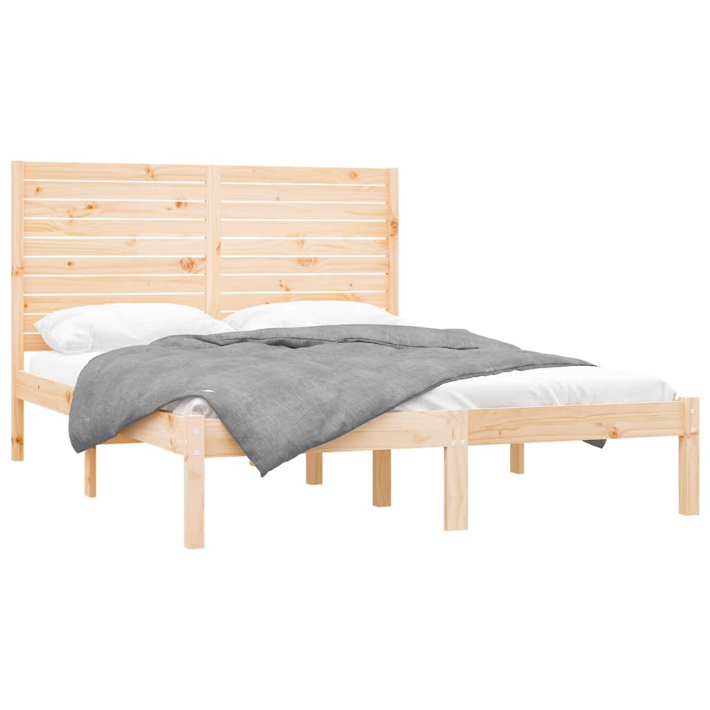 Estrutura de cama 140x200 cm madeira maciça
