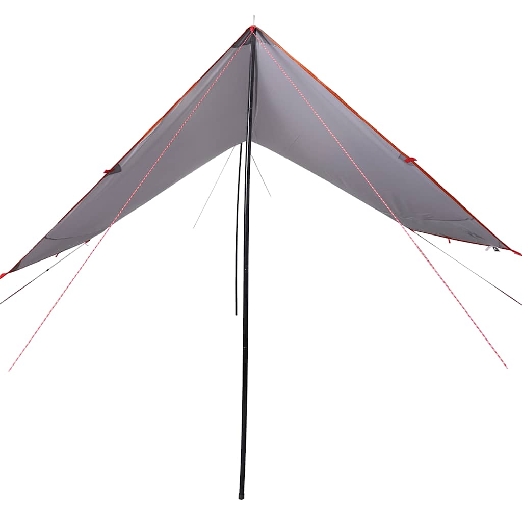 Lona de campismo 430x380x210 cm impermeável cinza e laranja