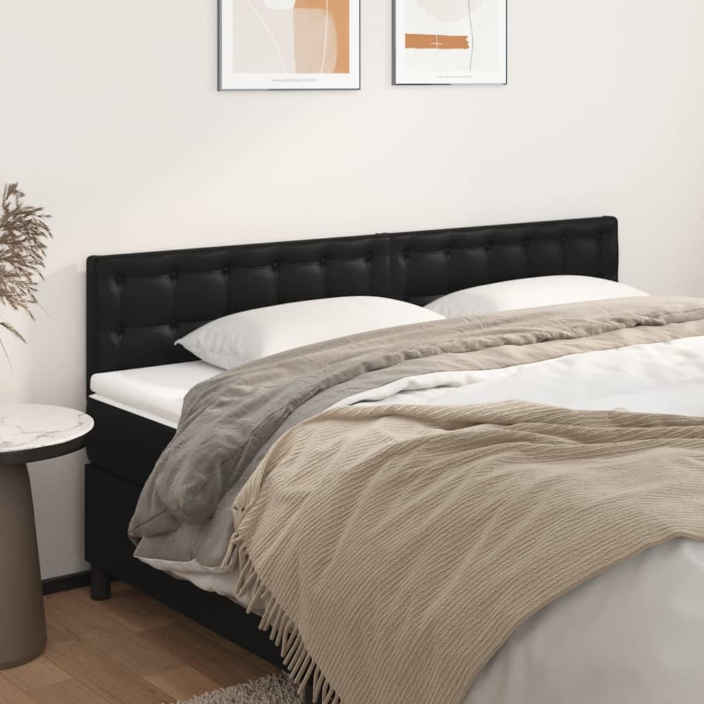 Cabeceiras preto 200x5x78/88 cm couro artificial