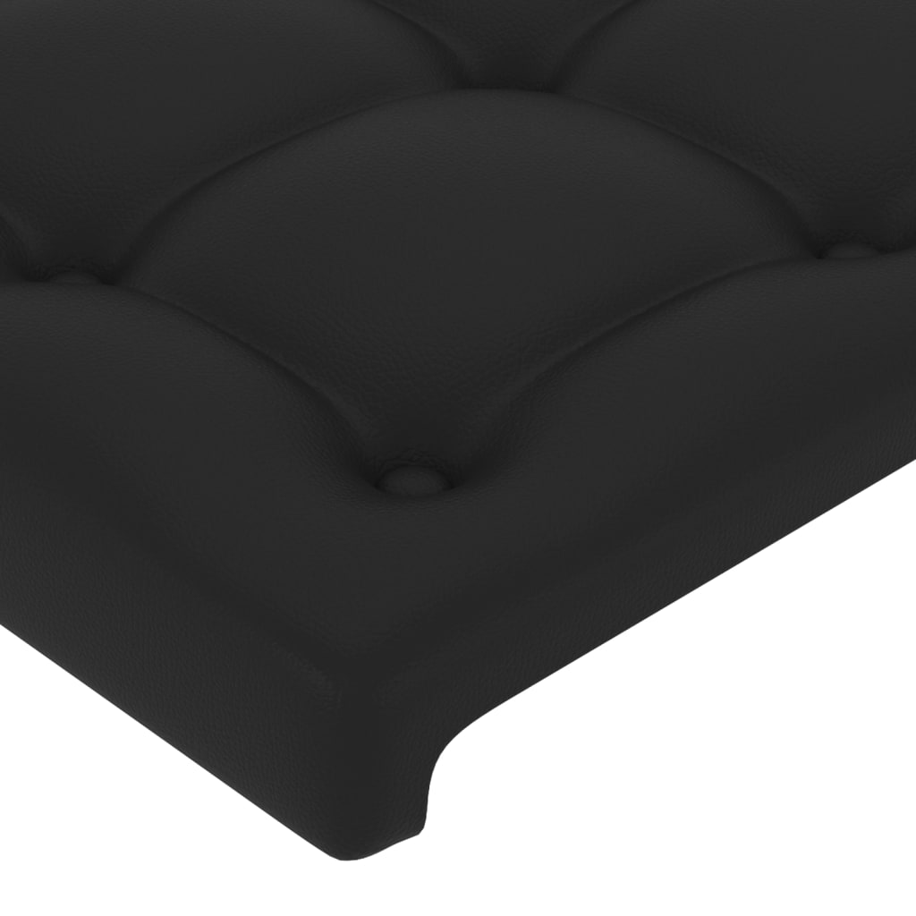 Cabeceiras preto 200x5x78/88 cm couro artificial